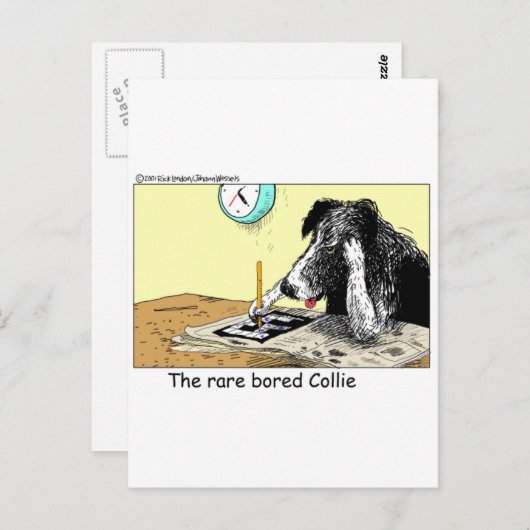 退屈な縁どコリーギフトおもしろいティ収集品 ポストカード (正面/裏面)