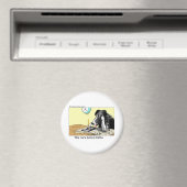 退屈な縁どコリーギフトおもしろいティ収集品 マグネット (インサイチュ (食洗機))