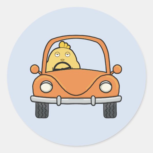 退屈な運転手 ラウンドシール (正面)