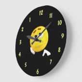 退屈な顔リバースダイヤル ラージ壁時計 (傾斜)