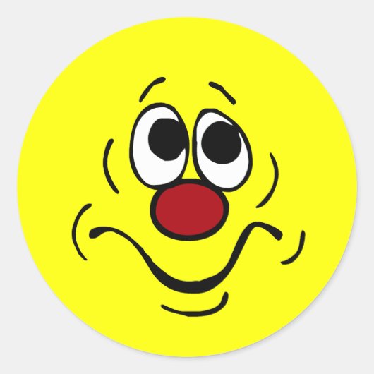 退屈な顔不機嫌 ラウンドシール (正面)