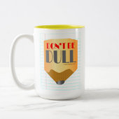 退屈はやめろ - コーヒーマグ 15oz ツートーンマグカップ (左)