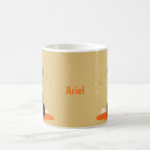 退屈パーソナライズされたな黒猫クリスマス コーヒーマグカップ (中央)