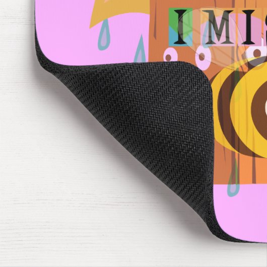 退屈ビー:雨の日の気分。「あ恋しく思ああ」 マウスパッド (コーナー)