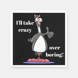 退屈熱狂するでない – カクテルおもしろいナプキンス スタンダードカクテルナプキン