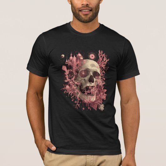 退廃的な芸術的グラフィックTシャツ「陳腐なるものの破裂」 Tシャツ (正面)