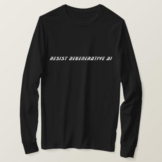 退廃的なAIに抵抗しようTシャツ Tシャツ (デザイン正面)