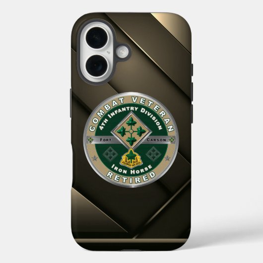 退役した第4歩兵師団のベテラン Case-Mate iPhoneケース (裏面)