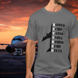 退役した航空機 NATOフォネティックアルファベット 航空ファンへのプレゼント Tシャツ