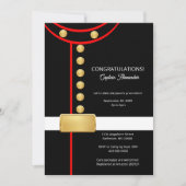 退役または卒業のパーティー招待状 招待状 (正面)