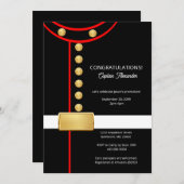 退役または卒業のパーティー招待状 招待状 (正面/裏面)