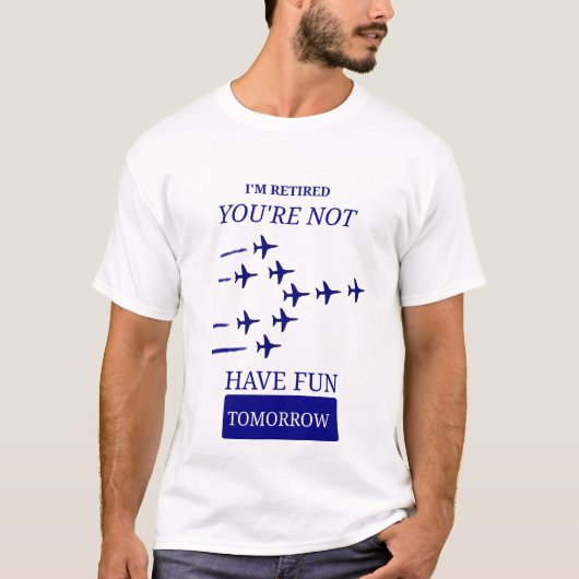 退役戦闘機パイロットデザイン Tシャツ (正面)