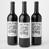 退役教員退職党首 ワインラベル (ボトル)