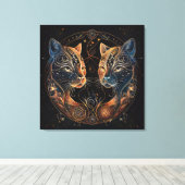 退役猫 キャンバスプリント (インサイチュ (ウッドフロア))