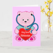 退役獣医ハート カード (黄色い花)