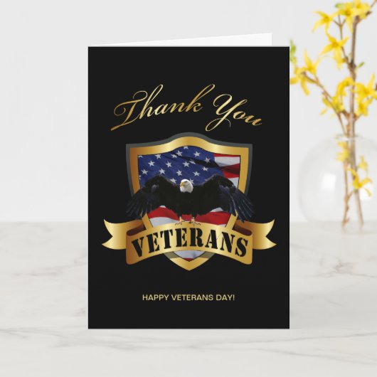退役軍人ありがとう カード (黄色い花)
