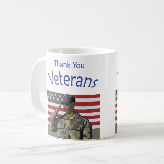 退役軍人ありがとう コーヒーマグカップ (正面左)