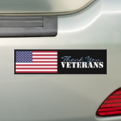 退役軍人ありがとう バンパーステッカー (車上)