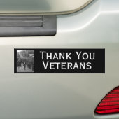 退役軍人ありがとう バンパーステッカー (車上)