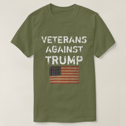 退役軍人とトランプTシャツ Tシャツ (デザイン正面)
