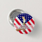 退役軍人と現務軍隊有難う 缶バッジ (正面&裏面)