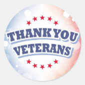 退役軍人に感謝を ラウンドシール (正面)