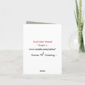 退役軍人のサンキューカード サンキューカード (裏面)