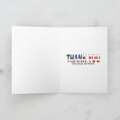 退役軍人のデイトサムスフラグの手をラベル カード (内部)