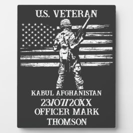 退役軍人のパーソナライズ可能なギフトカスタム軍隊名 フォトプラーク