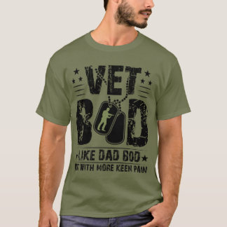 退役軍人のボディ おもしろい 父のボディ 退役軍人の日 ユーモア ギフト Tシャツ