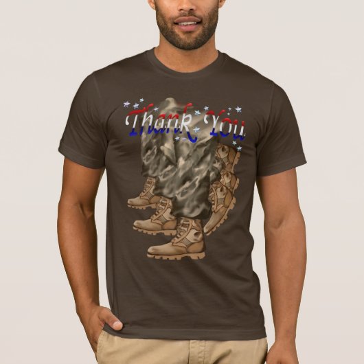 退役軍人のワイシャツありがとう Tシャツ (正面)