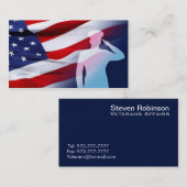 退役軍人の出来事の名刺 名刺 (正面/裏面)