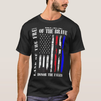 退役軍人の勇者のために自由の地 Tシャツ