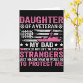 退役軍人の娘 アメリカの退役軍人パパ 娘 退役軍人 カード (黄色い花)