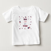 退役軍人の息子であることを誇りに | 愛国フラグ ベビーTシャツ (正面)
