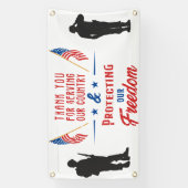 退役軍人の感謝してい愛国心の日 横断幕 (縦)