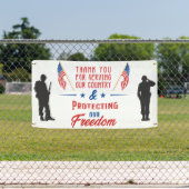 退役軍人の感謝してい愛国心の日 横断幕 (インサイチュ)