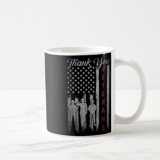 退役軍人の日ありがとう退役軍人愛国心誇りを持った コーヒーマグカップ (右)