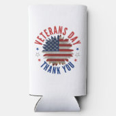 退役軍人の日ありがとう スリム缶クーラー (裏面)