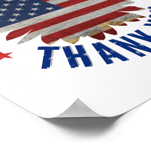 退役軍人の日ありがとう ポスター (角)