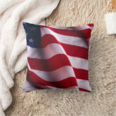 退役軍人の日ありがとう，愛国的なアメリカ国旗 クッション (ブランケット)