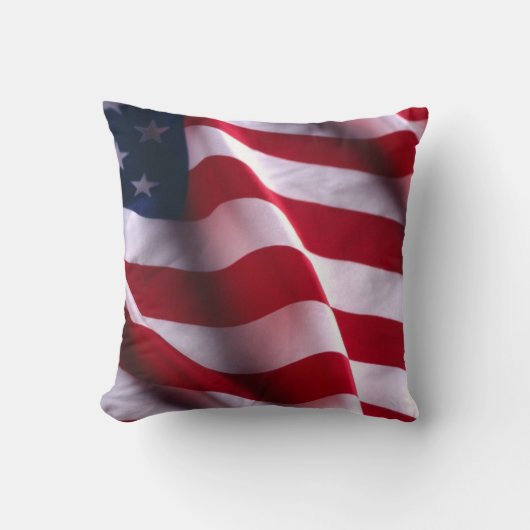 退役軍人の日ありがとう，愛国的なアメリカ国旗 クッション (正面)