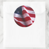 退役軍人の日ありがとう，愛国的なアメリカ国旗 ラウンドシール (バッグ)