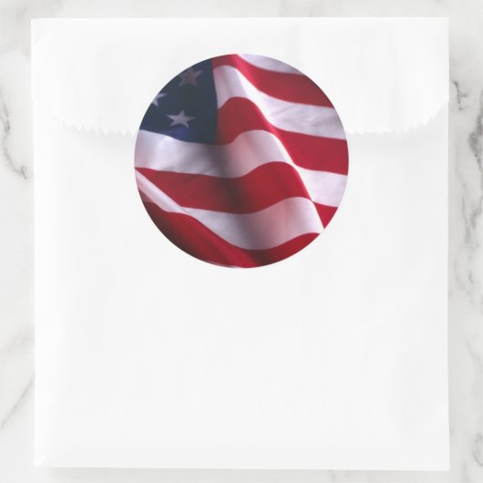 退役軍人の日ありがとう,愛国的なアメリカ国旗 ラウンドシール (バッグ)