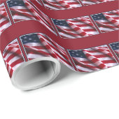 退役軍人の日ありがとう，愛国的なアメリカ国旗 ラッピングペーパー (ロールコーナー)