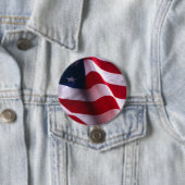 退役軍人の日ありがとう，愛国的なアメリカ国旗 缶バッジ (インサイチュ)