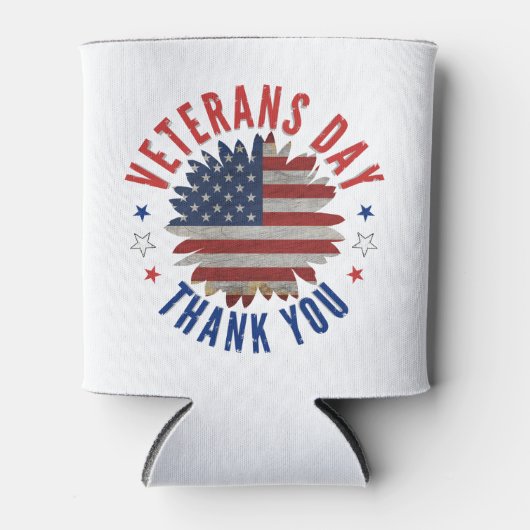 退役軍人の日ありがとう 缶クーラー (正面)