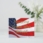 退役軍人の日に仕えた者を称える ポストカード (スタンド正面)