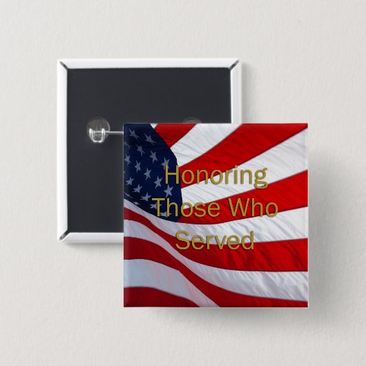 退役軍人の日に仕えた者を称える 缶バッジ (正面&裏面)