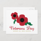 退役軍人の日に花を飾る ポストカード (正面/裏面)